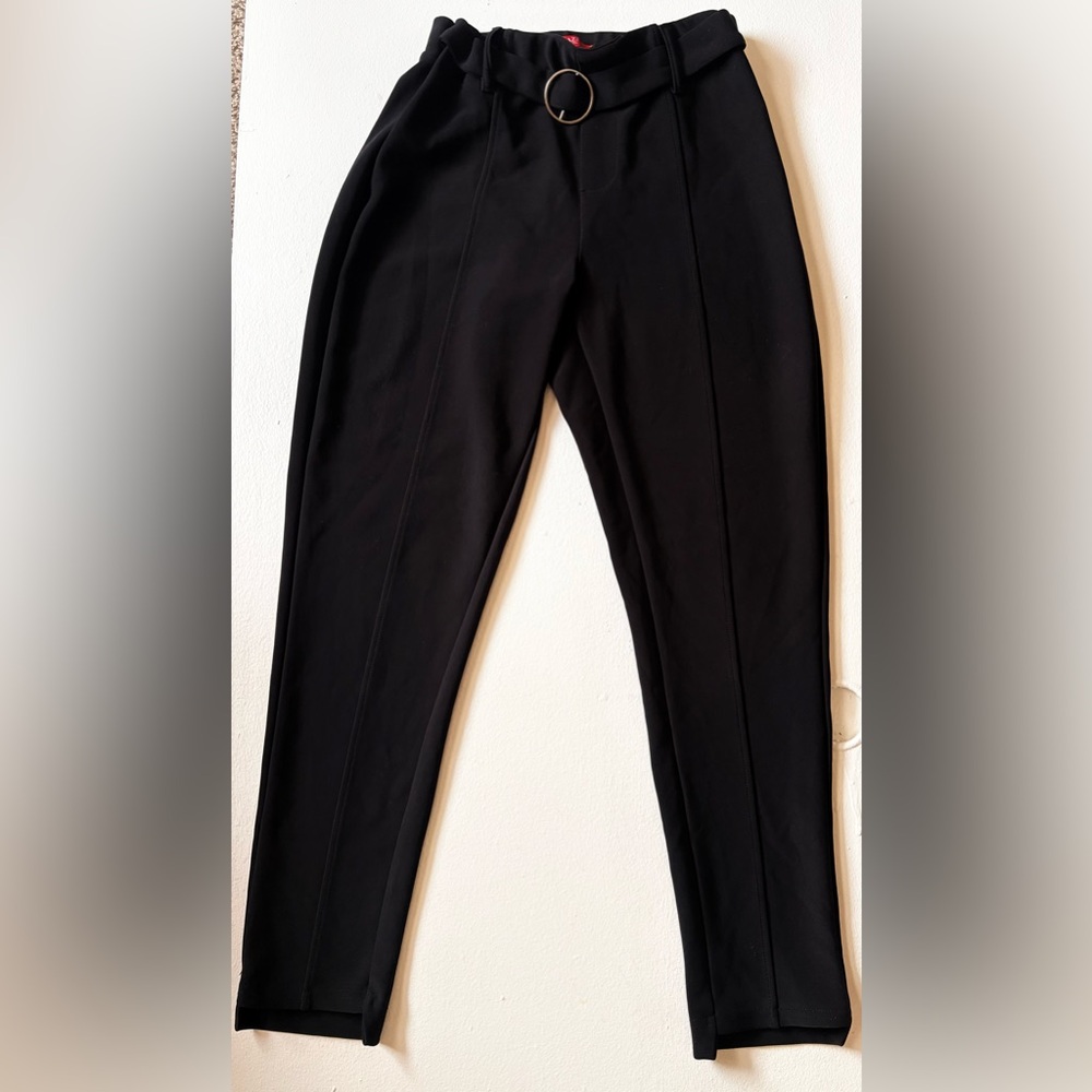 Women Black Stretch Dress Pants - Sleek Tailored Fit